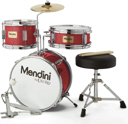 Mendini By Cecilio Kids Drum Set - Junior Kit w/ 4 Drums - Black Metallic- (Like New)