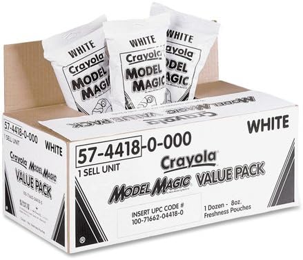 Crayola Model Magic Lightweight 12 Value Pack Clay for Modeling, Toddler - White (Like New, No Retail Box)