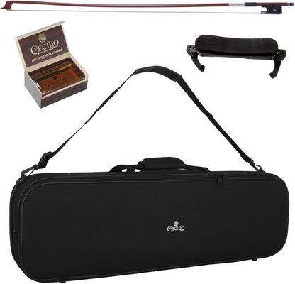 Cecilio CVN-EAV Ebony Fitted Solidwood Violin w/Hard Case, 4/4 - Varnish Antique (Used)