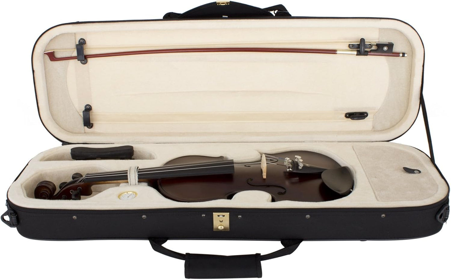 Cecilio 4/4CVN-EAS Ebony Fitted Violin w/ Deluxe Oblong Hard Case, Satin Antique (Used)