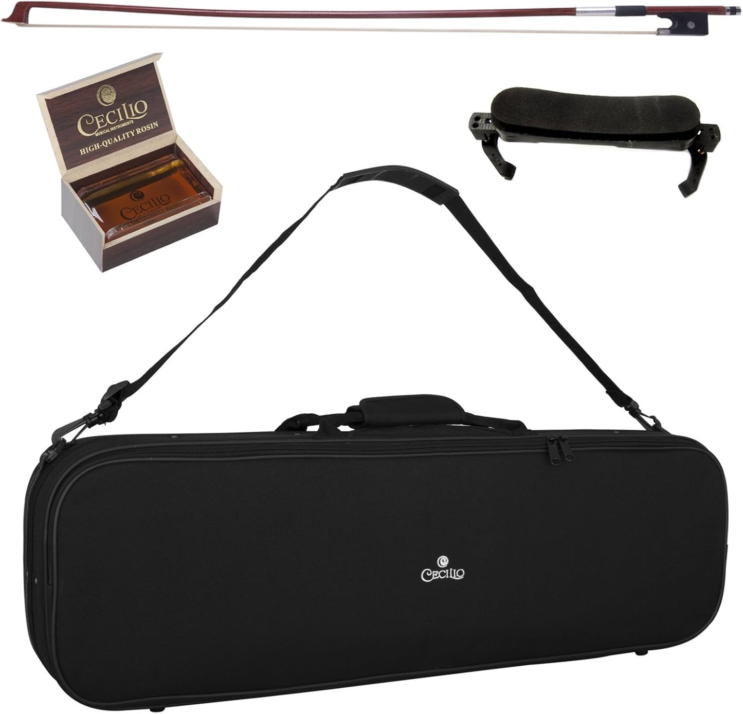 Cecilio 4/4CVN-EAS Ebony Fitted Violin w/ Deluxe Oblong Hard Case, Satin Antique (Used)