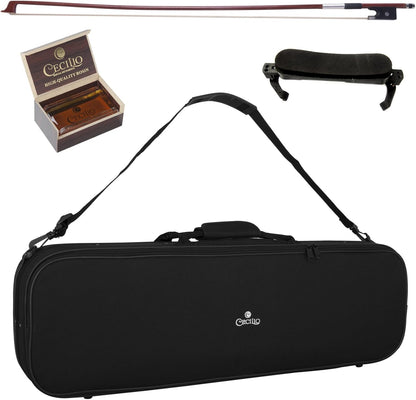 Cecilio 4/4CVN-EAS Ebony Fitted Violin w/ Deluxe Oblong Hard Case, Satin Antique (Used)