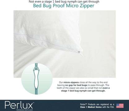 Perlux Tencel Waterproof Modern Bed Pillow Encasement Vinyl and PVC Type, King (New)