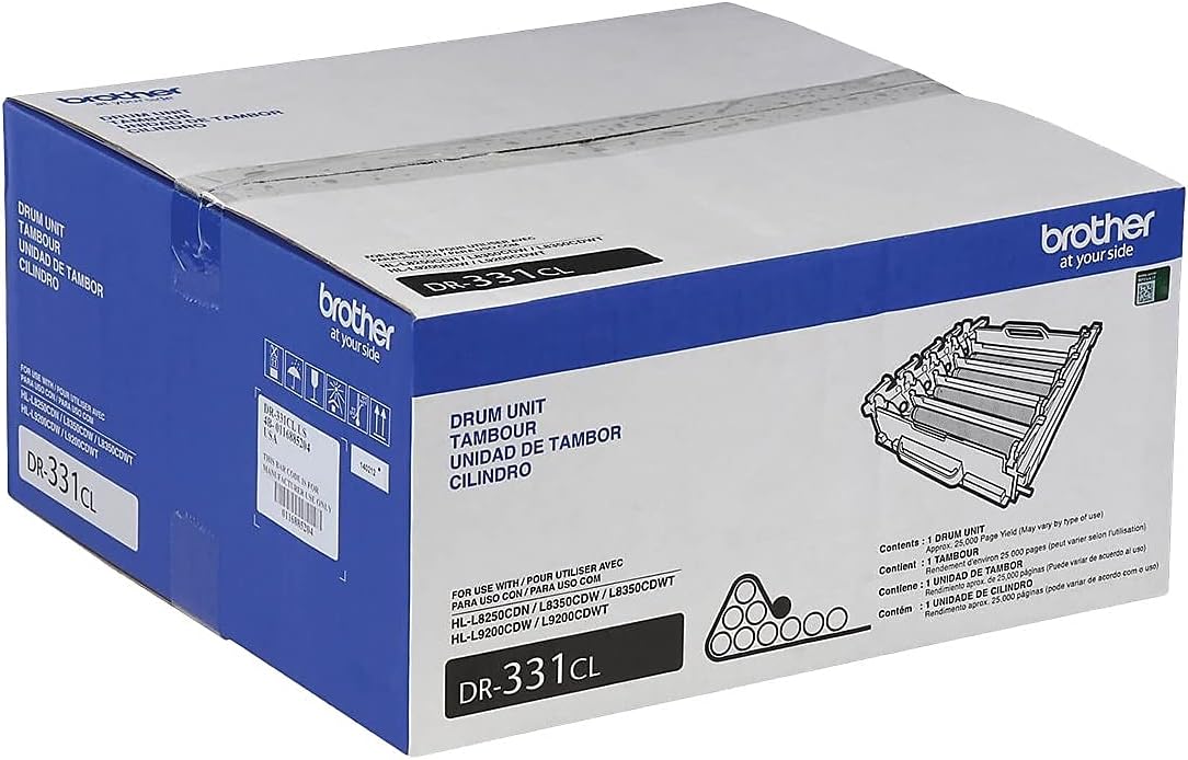Brother DR331CL Laser Printer's Imaging Drum Unit Set for Home, 2500-Page Yield (Like New)