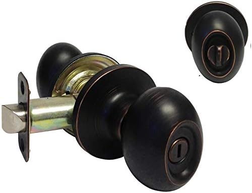 Ebuilderdirect Privacy Metal Door Knob for Bedroom/Bathroom - Adjustable Backset (Like New)