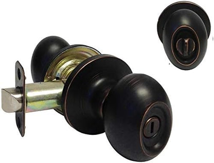 Ebuilderdirect Privacy Metal Door Knob for Bedroom/Bathroom - Adjustable Backset (Like New)