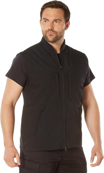 Rothco Conceal-Ops Soft Shell Vest for Outdoor Adventures and Casual Wear, Black (Like New, No Retail Box)