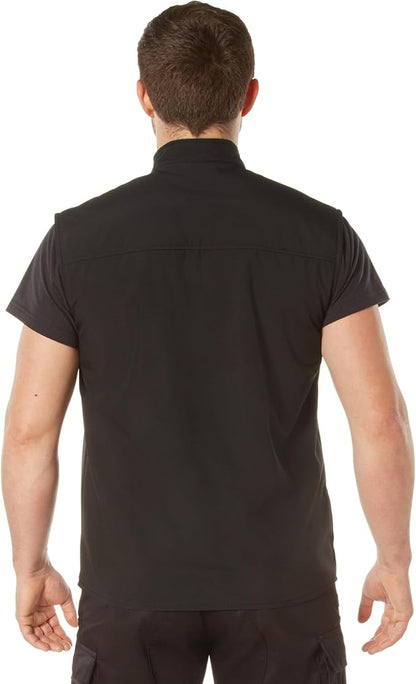 Rothco Conceal-Ops Soft Shell Vest for Outdoor Adventures and Casual Wear, Black (Like New, No Retail Box)