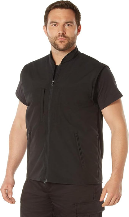 Rothco Conceal-Ops Soft Shell Vest for Outdoor Adventures and Casual Wear, Black (Like New, No Retail Box)