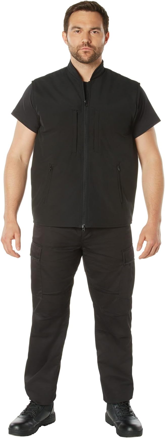 Rothco Conceal-Ops Soft Shell Vest for Outdoor Adventures and Casual Wear, Black (Like New, No Retail Box)