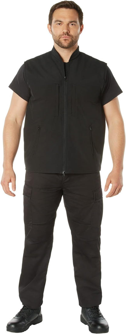 Rothco Conceal-Ops Soft Shell Vest for Outdoor Adventures and Casual Wear, Black (Like New, No Retail Box)