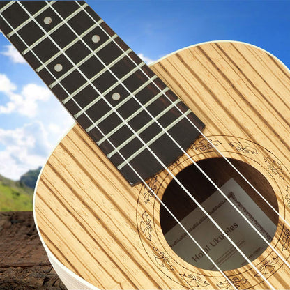 Hola! Music HM-124ZW+ Concert Ukulele Deluxe Series, 24 Inch - Zebrawood (New)