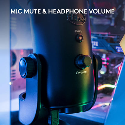 Blue Yeti USB Multipattern Mic for Recording & Streaming on PC and Mac, Blackout (Used)