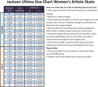 Jackson Ultima Artiste JS179 Comfort Ice Skates with Mark IV Blade for Women (Used, No Retail Box)