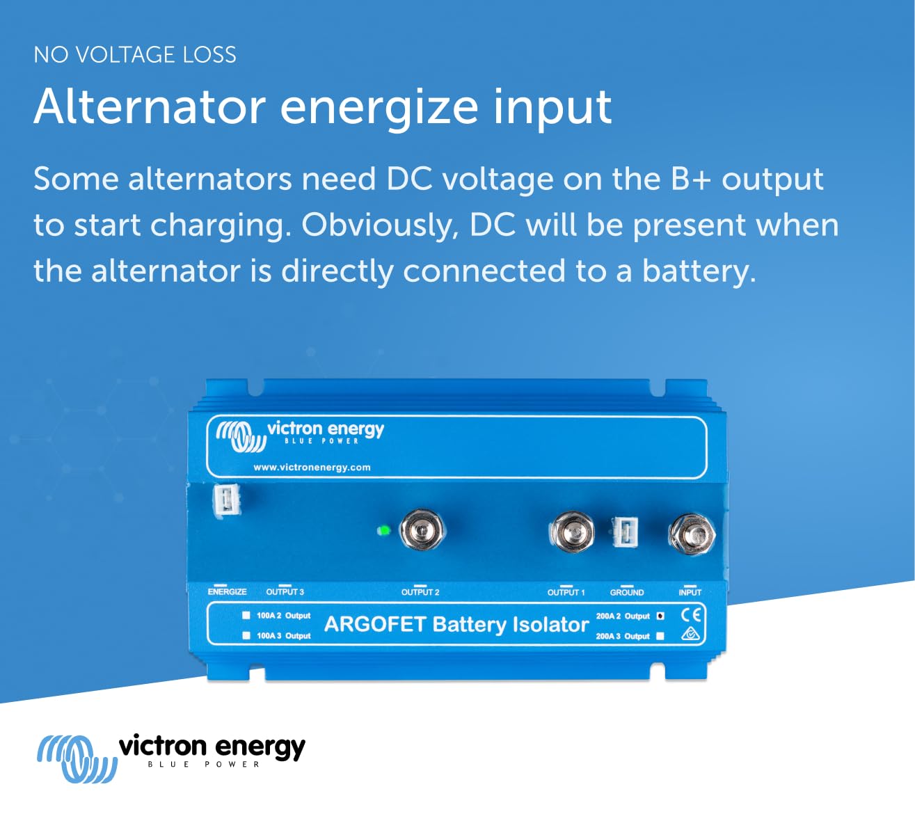 Victron Energy ARG200201020 12/24V Dual Battery Isolator Argofet System - Blue (Used, Damaged Retail Box)