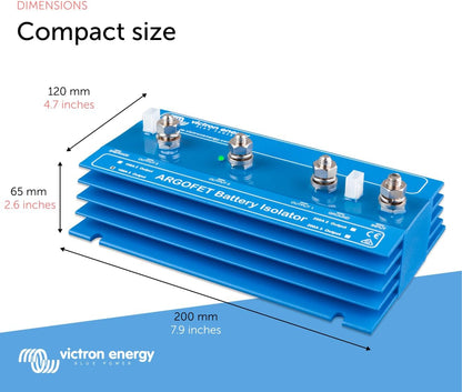 Victron Energy 100-3AC 2-Ports 100A 12/24V Battery Isolator Argofet System, Blue (Used)