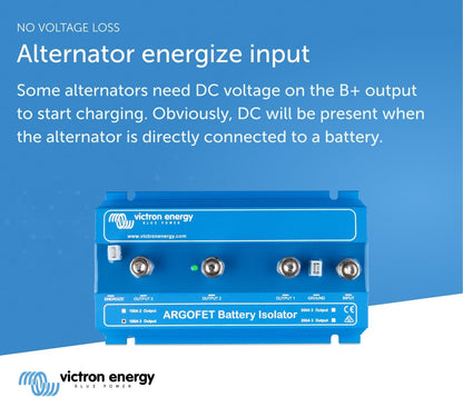 Victron Energy 100-3AC 2-Ports 100A 12/24V Battery Isolator Argofet System, Blue (Used)