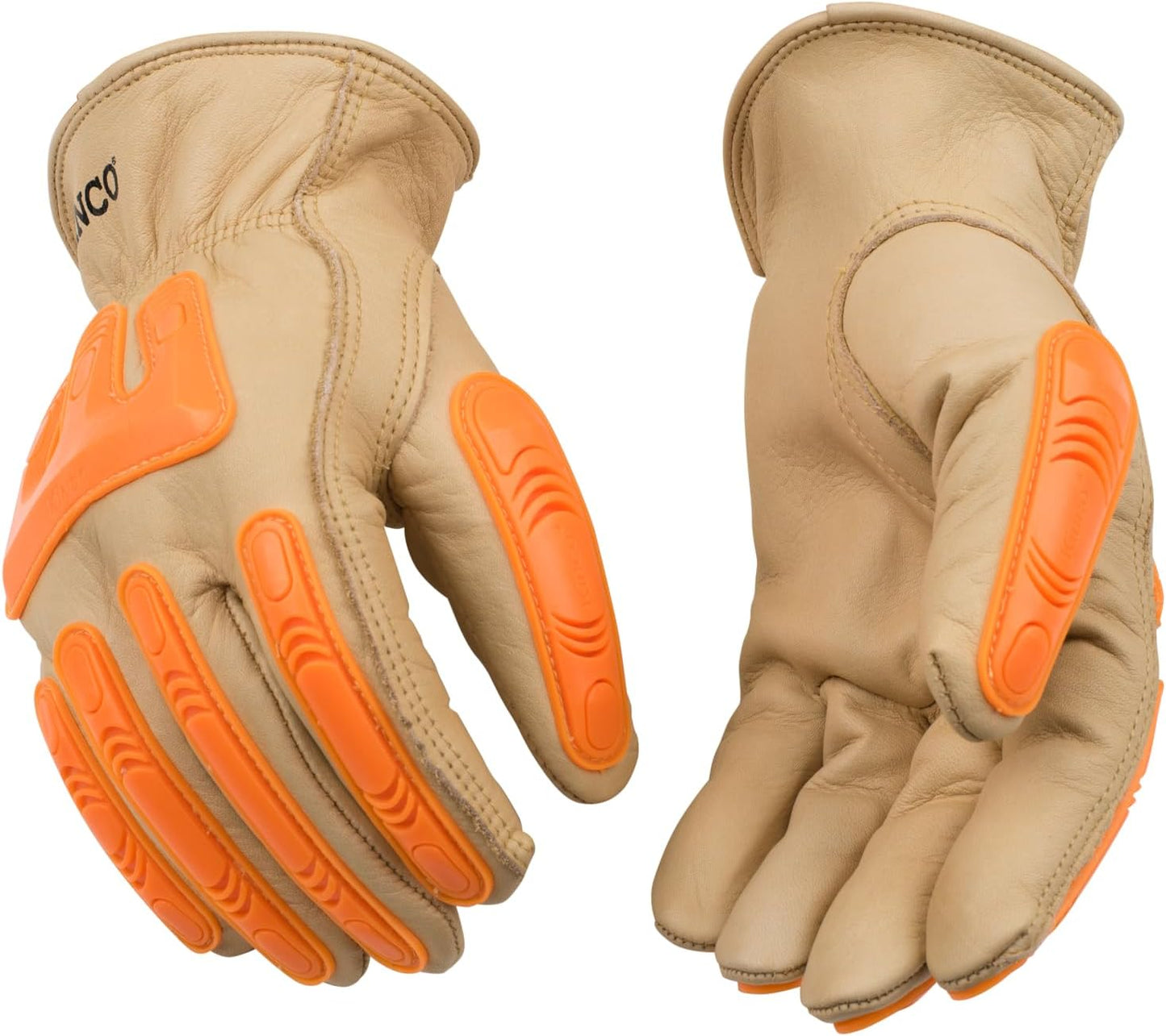 Kinco 98A-M Elastic Pull On Durable Leather Work Glove with Impact Protection (Like New)