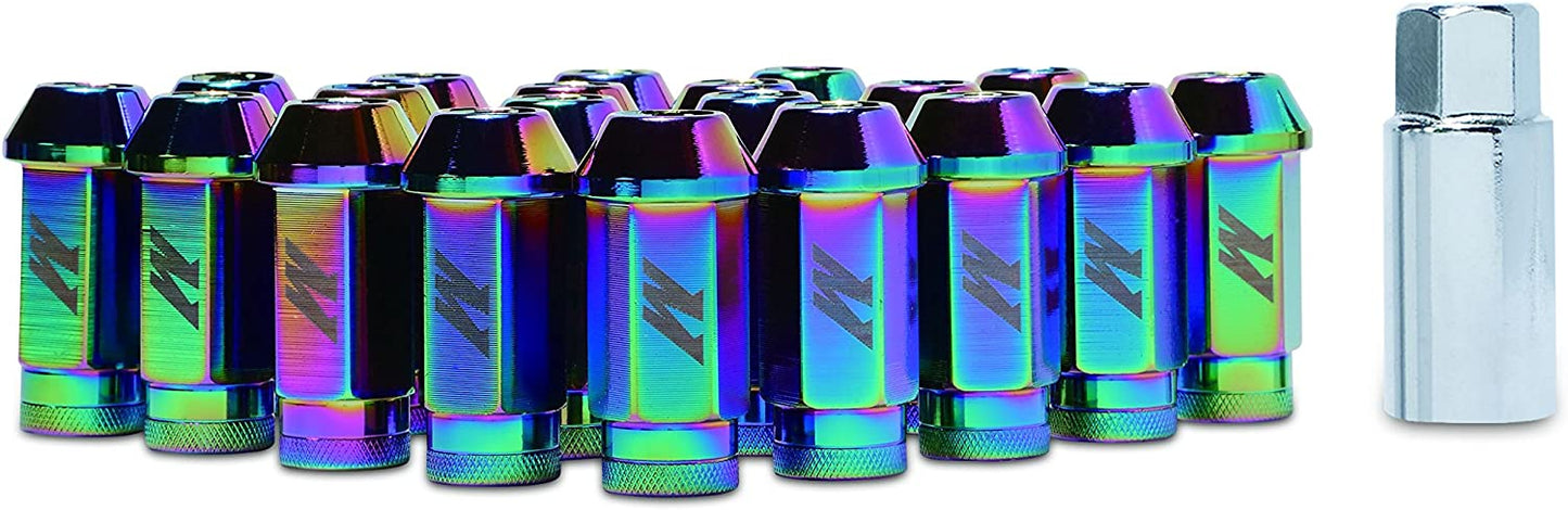 Mishimoto MMLG-125-LOCKNC Aluminum Locking Lug Nuts, M12 x 1.25 - Neo Chrome (Like New)