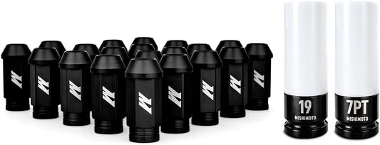 Mishimoto MMLG-15-LOCKBK Lightweight Aluminum Locking Lug Nuts, M12 x 1.5 -Black (New)