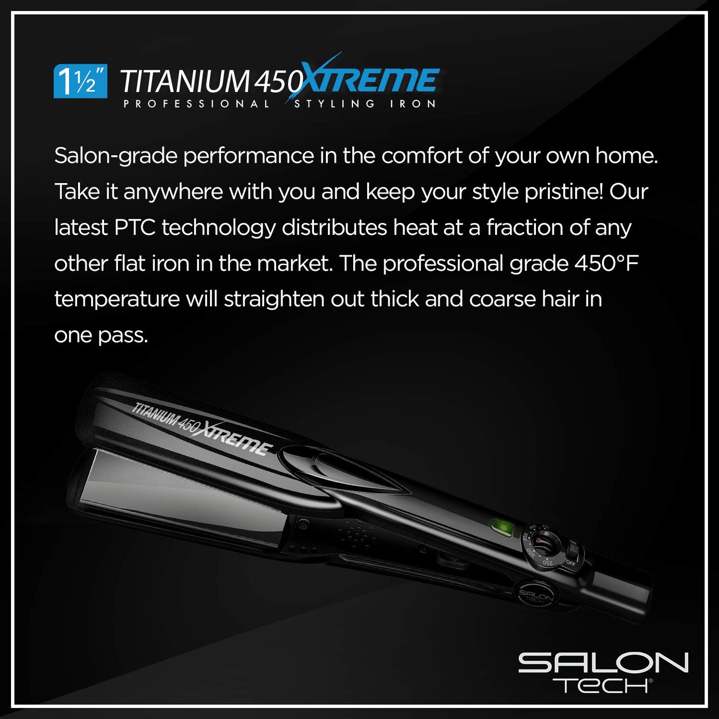 Salon Tech B00Peqhewm Titanium Xtreme Flat Iron for Heat Activated Treatments (Used)
