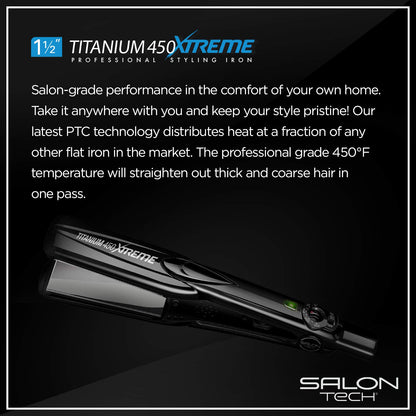 Salon Tech B00Peqhewm Titanium Xtreme Flat Iron for Heat Activated Treatments (Used)