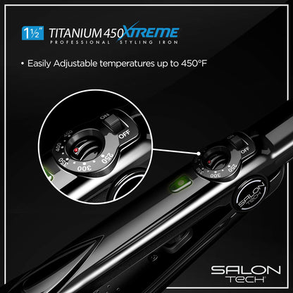 Salon Tech B00Peqhewm Titanium Xtreme Flat Iron for Heat Activated Treatments (Used)
