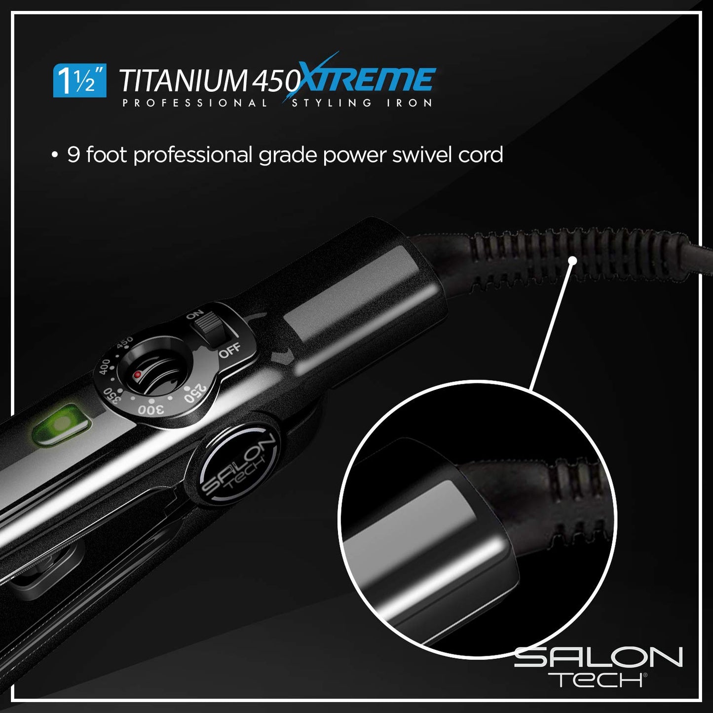 Salon Tech B00Peqhewm Titanium Xtreme Flat Iron for Heat Activated Treatments (Used)