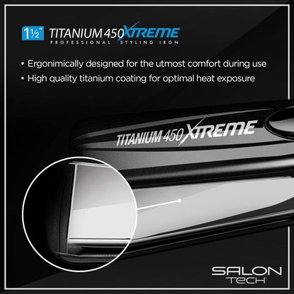 Salon Tech B00Peqhewm Titanium Xtreme Flat Iron for Heat Activated Treatments (Used)