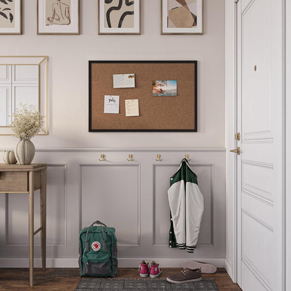 U Brands 301U00-01 Rectangular Solid Cork Pristine Bulletin Board w/ Wall Mount (Like New)