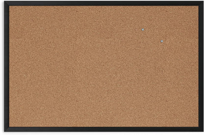 U Brands 301U00-01 Rectangular Solid Cork Pristine Bulletin Board w/ Wall Mount (Like New)