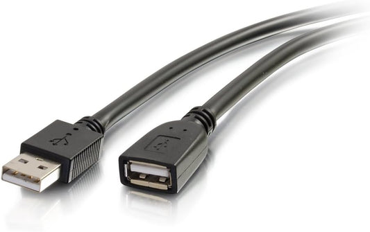 C2G 39010 16' Plenum USB High Speed Long Extension Cable, 5 Volts - Black (Like New)