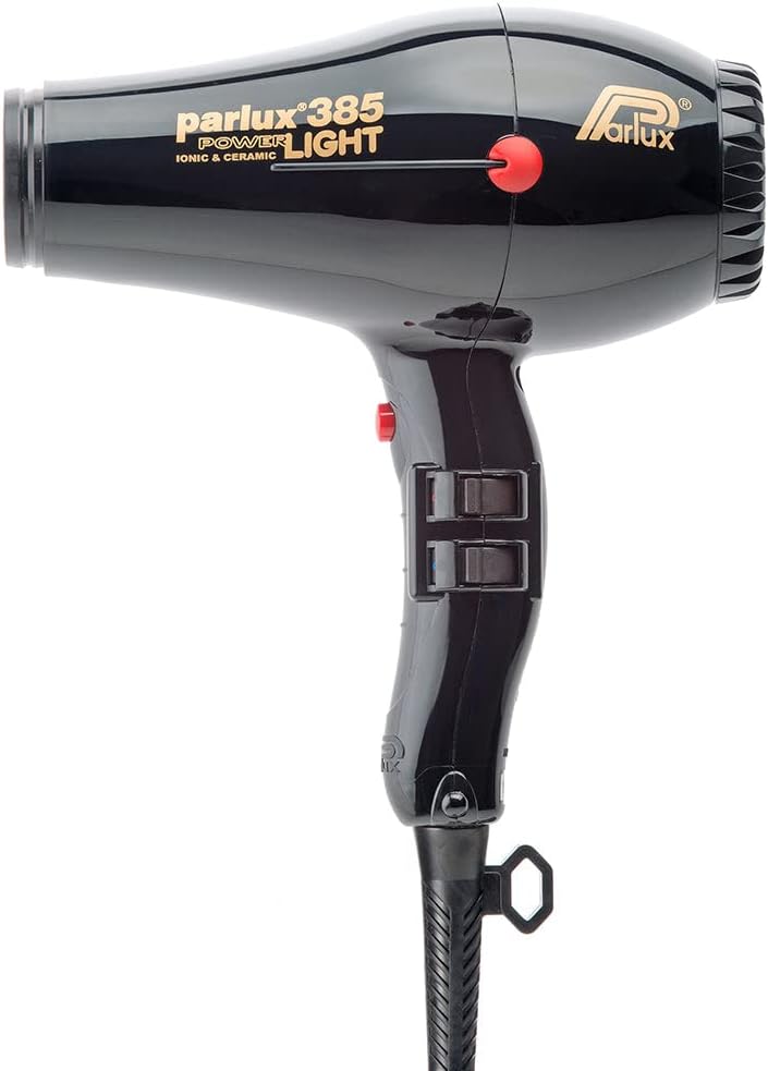 Parlux 385 PowerLight Ionic Ceramic Lightweight Hair Dryer,2 Speeds, 230V, 2150W (Used)