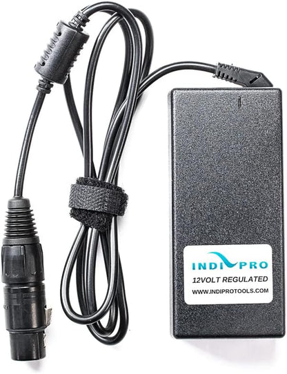 IndiPRO IP4PPSOB 10A AC Power Supply 4-Pin XLR 12V 6A Adapter for Cameras, Black (Like New)