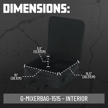 Gator Cases Padded Nylon Mixer/Gear Bag Removable Strap,15.5"x15"x5.5" - Black (Like New)