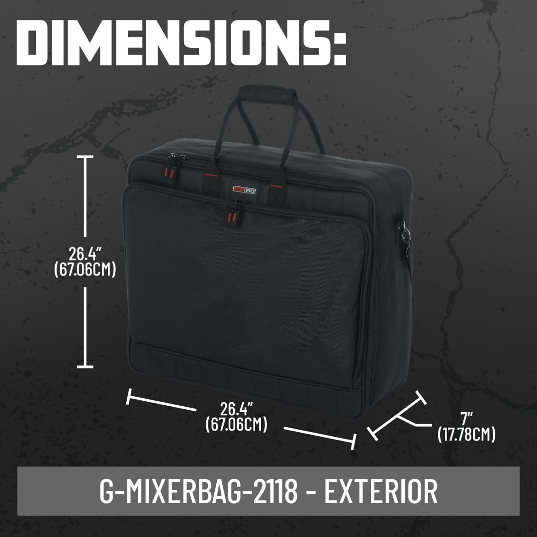 Gator Cases Padded Nylon Zipper Solid Mixer/Gear Carry Bag with Removable Strap (Like New, No Retail Box)