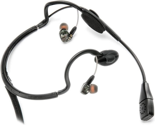 Point Source Audio Dual In Ear 4 Pin Female XLR Intercom Headset Microphone (Used)