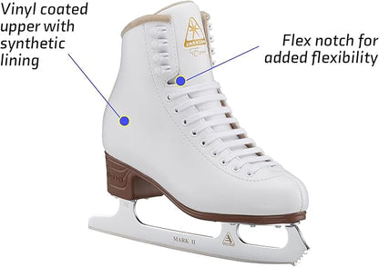 Jackson Ultima Excel Women's/Girls Figure Ice Skates, Size 5.5, Mark II � White (New)