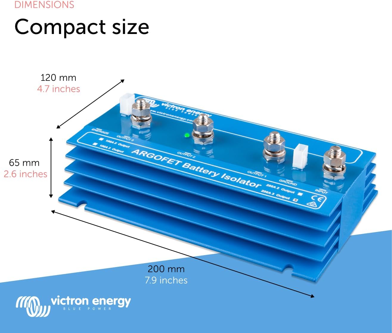 Victron Energy ARG200301020 Argofet Ip54 Battery Isolators, 200 Amps, 12/24 Volt (Used)