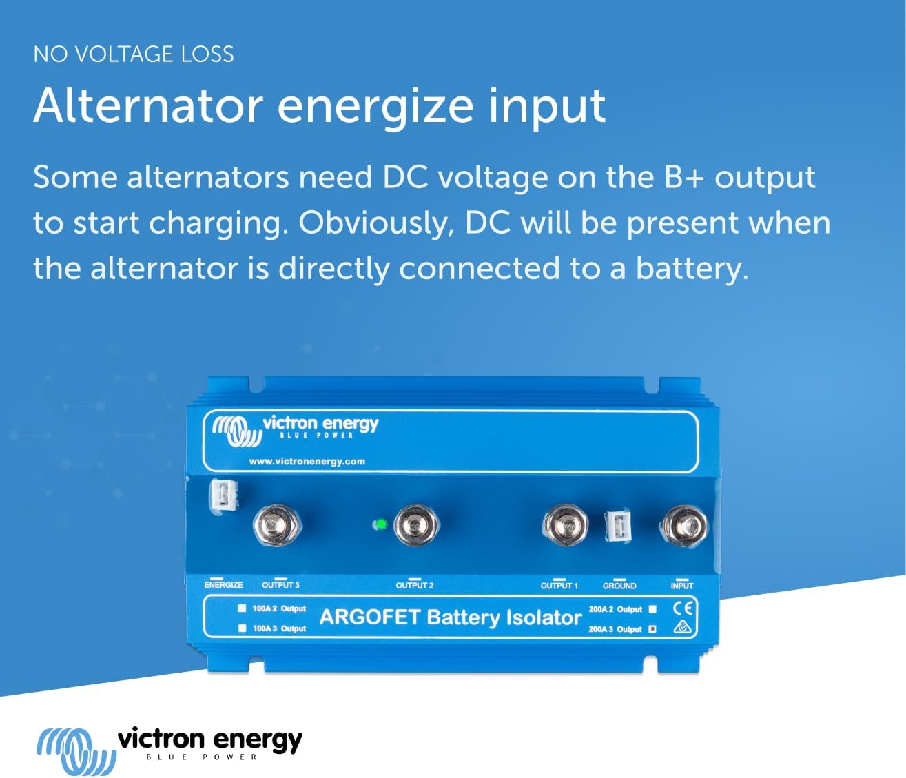 Victron Energy ARG200301020 Argofet Ip54 Battery Isolators, 200 Amps, 12/24 Volt (Used)