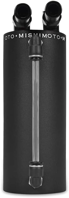 Mishimoto MMOCC-SAWBK Aluminum Oil Catch Can, Universal Fit, Small Wrinkle Black (Used)