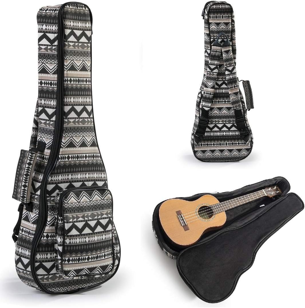 Hola! Music 24" Nylon Padded Concert Ukulele Bag with Accessory Utility Pocket (Like New, No Retail Box)
