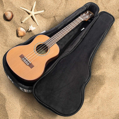 Hola! Music Zipper Shoulder Ukulele Carry Case w/ Utility Pocket, 3-Compartments (Used)