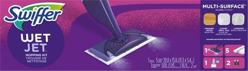 Swiffer WetJet Proctor & Gamble Lightweight Mopping Kit for Adult, Silver/Purple (Like New)
