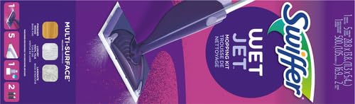 Swiffer WetJet Proctor & Gamble Lightweight Mopping Kit for Adult, Silver/Purple (Like New)