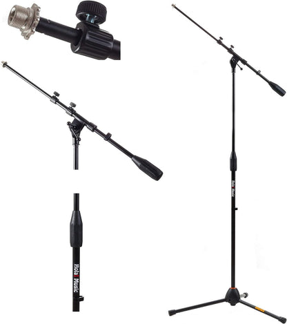 Hola! Music HPS-101AB Mic Stand w/ Adjustable Height for Home, Studio, Office (Used)