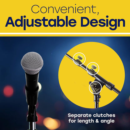 Hola! Music HPS-101AB Mic Stand w/ Adjustable Height for Home, Studio, Office (Used)