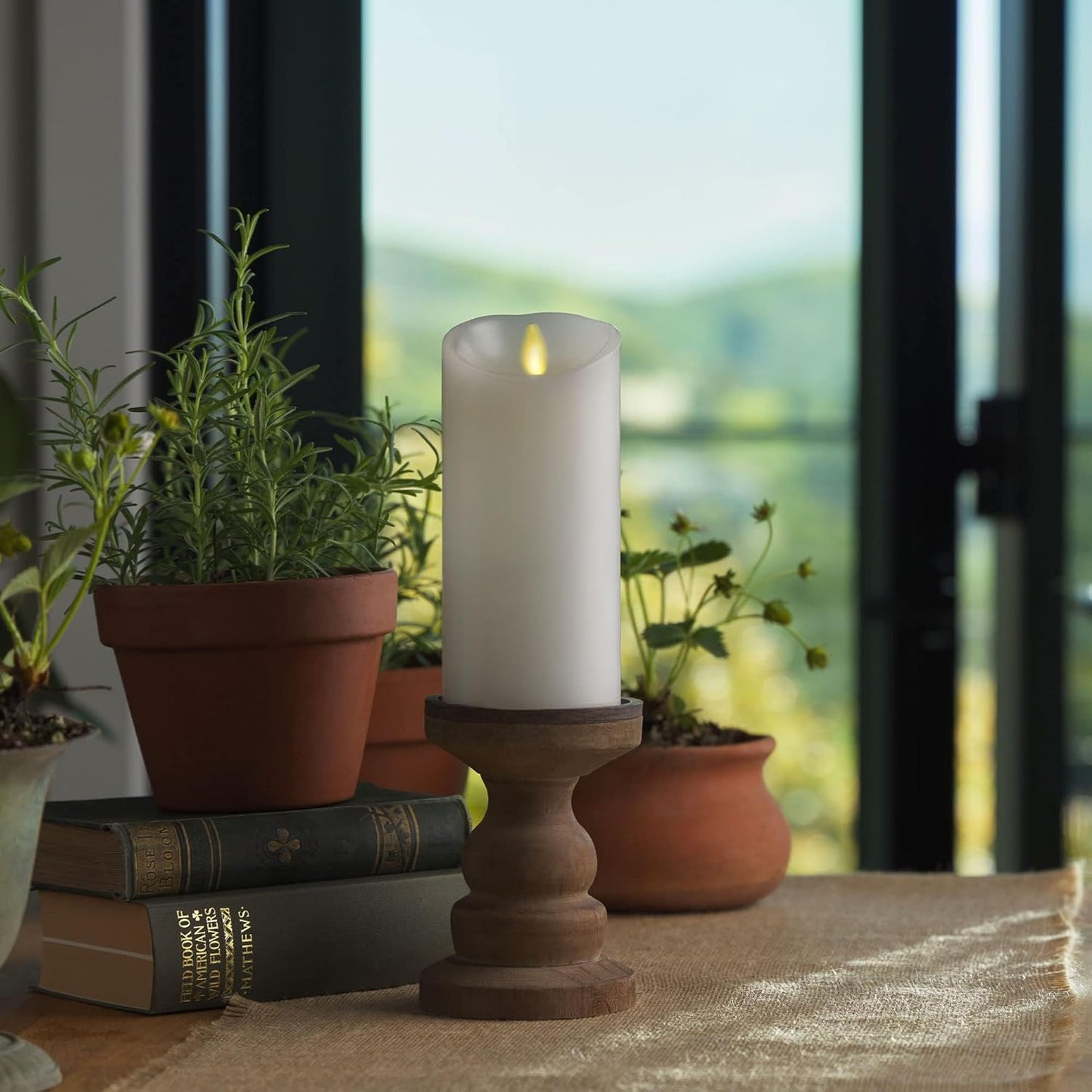 Luminara Indoor Paraffin Wax Moving Flame Flameless LED Candle for Decoration (Like New)