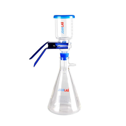 Joanlab 1000mL Round Bottom Vacuum Filtering Flask and 300mL Graduated Funnel (Used)