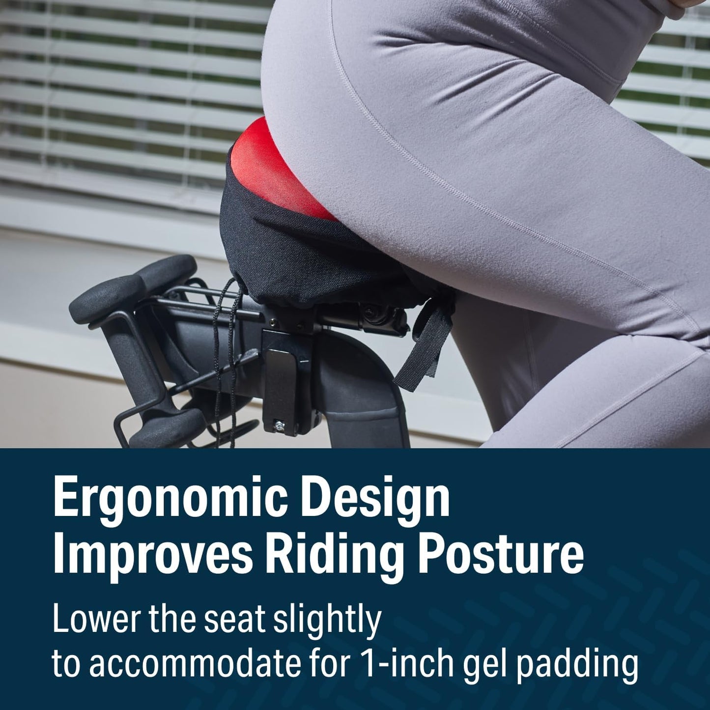 Bikeroo Comfort Gel Bike Seat Cushion Cover, Universal Fit for Peloton - Black (Like New, No Retail Box)